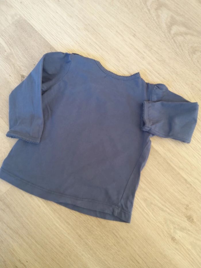 T-shirt manches longues 6 mois bleu - photo numéro 5