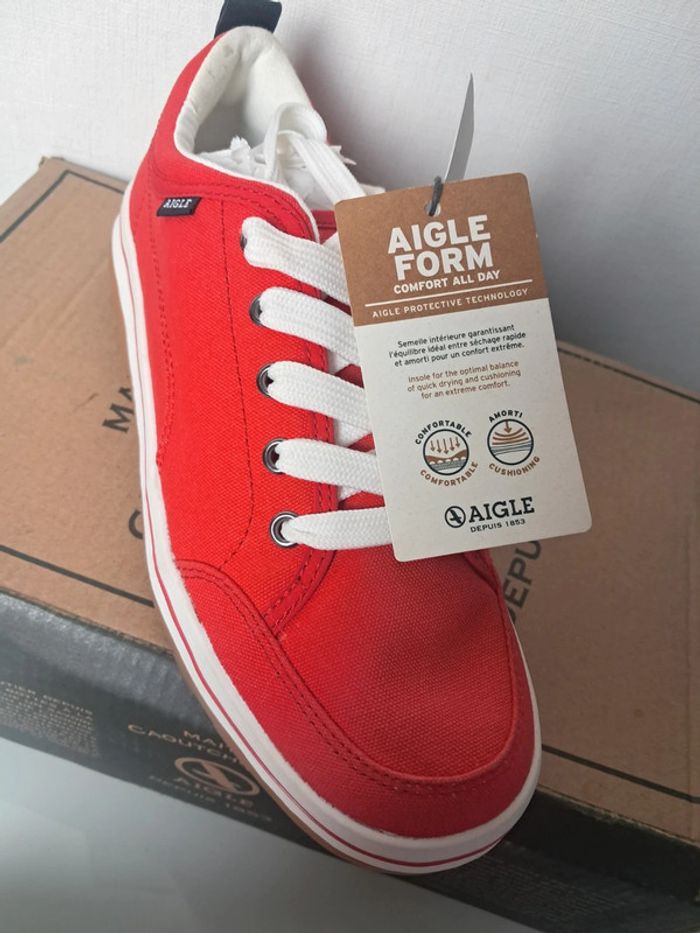 Aigle chaussures basket en toile P.36 neuves - photo numéro 4