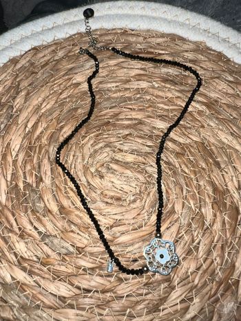 Collier perles fleur somini bijou argenté acier inoxydable