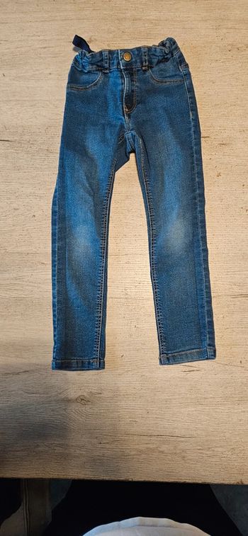 Jean s fille bleu foncé, élastique, Gemo, 5 ans, nickel