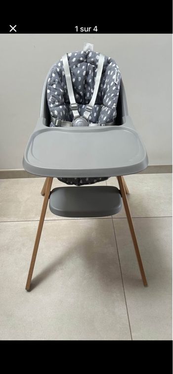 Chaise haute Twistshake + coussin