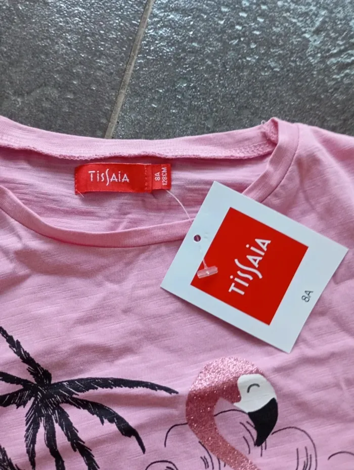 Tissaia t-shirt fille neuf 8 ans - photo numéro 3