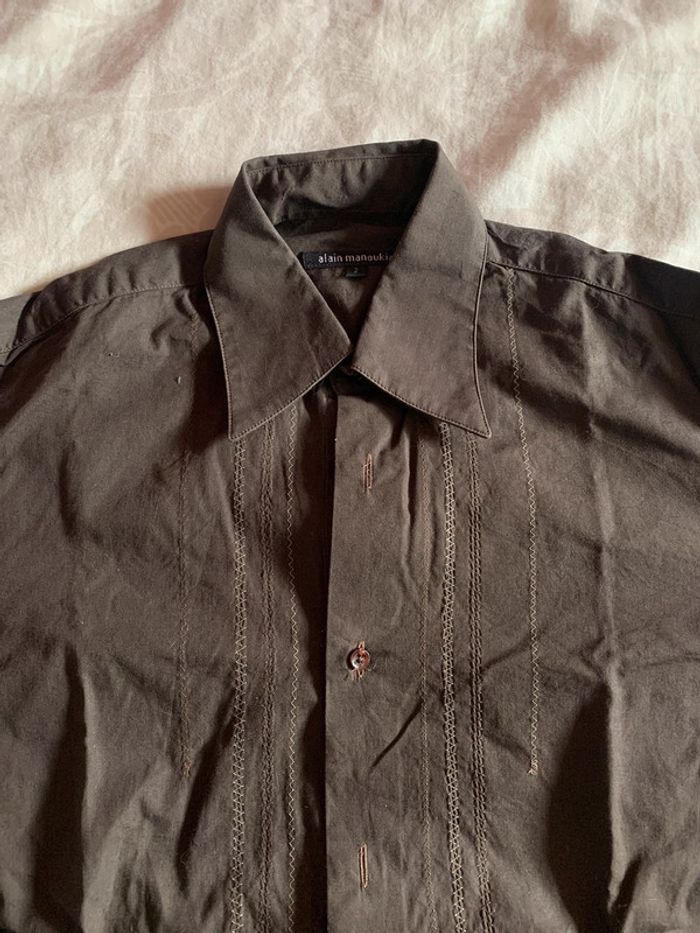 Chemise marron homme - photo numéro 2