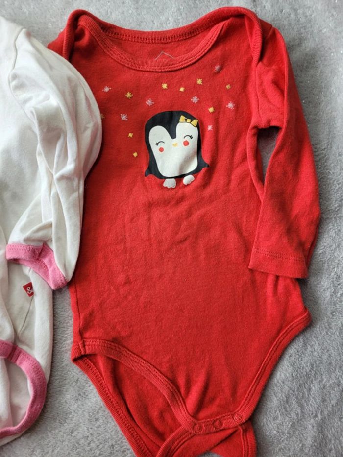 Lot de 4 bodies manches longues 12 mois - photo numéro 4