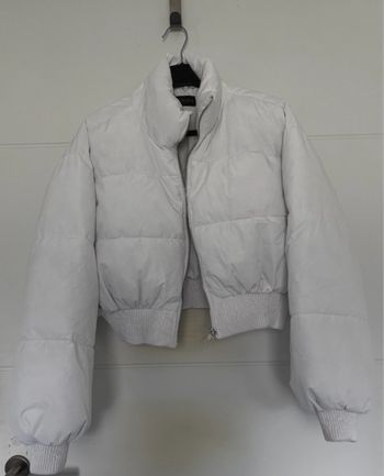 Doudoune blanche courte Zara