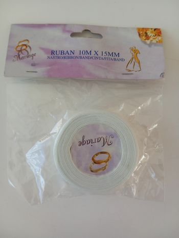 Ruban blanc pour mariage ou baptême