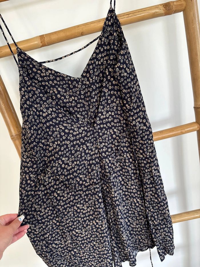 Combi short bleu marine à fleurs Mango taille XS - photo numéro 7