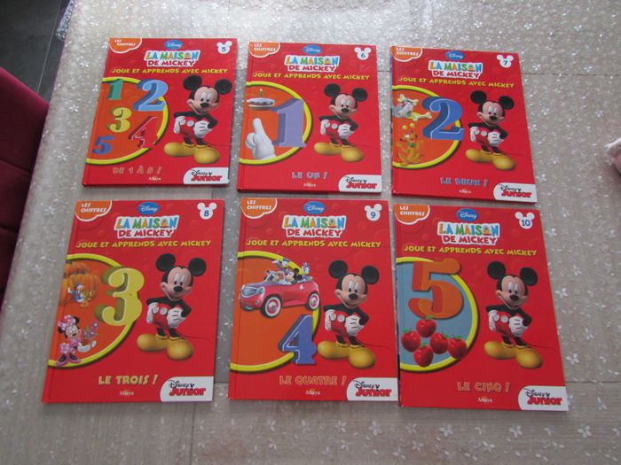 Lot de 6 livres Disney La Maison de Mickey "Les chiffres" Tomes 5 à 10