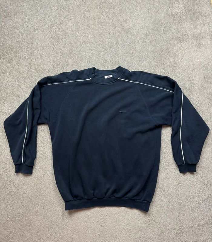 Sweat nike brodé vintage bleu marine taille XXL