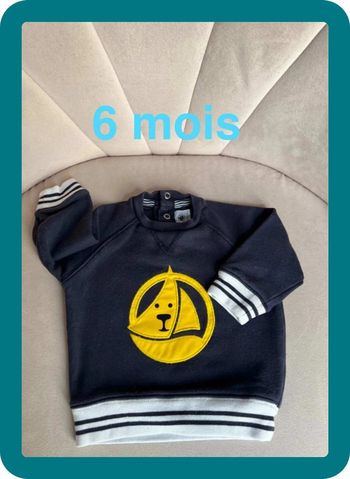Sweat manches longues 6 mois - Petit Bateau