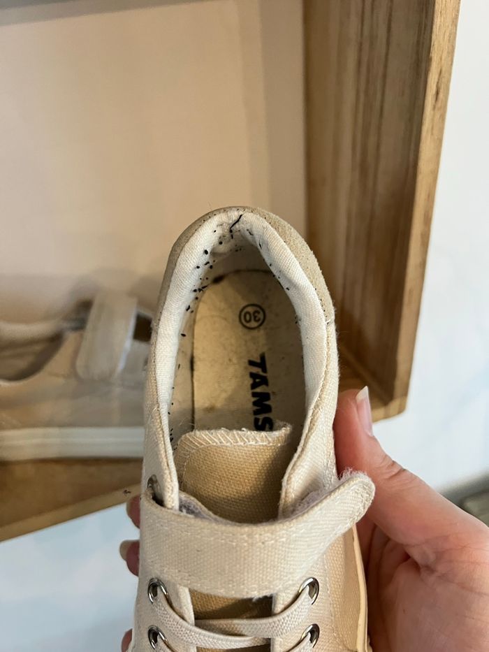 Baskets en toile beige taille 30 tams tbe - photo numéro 6