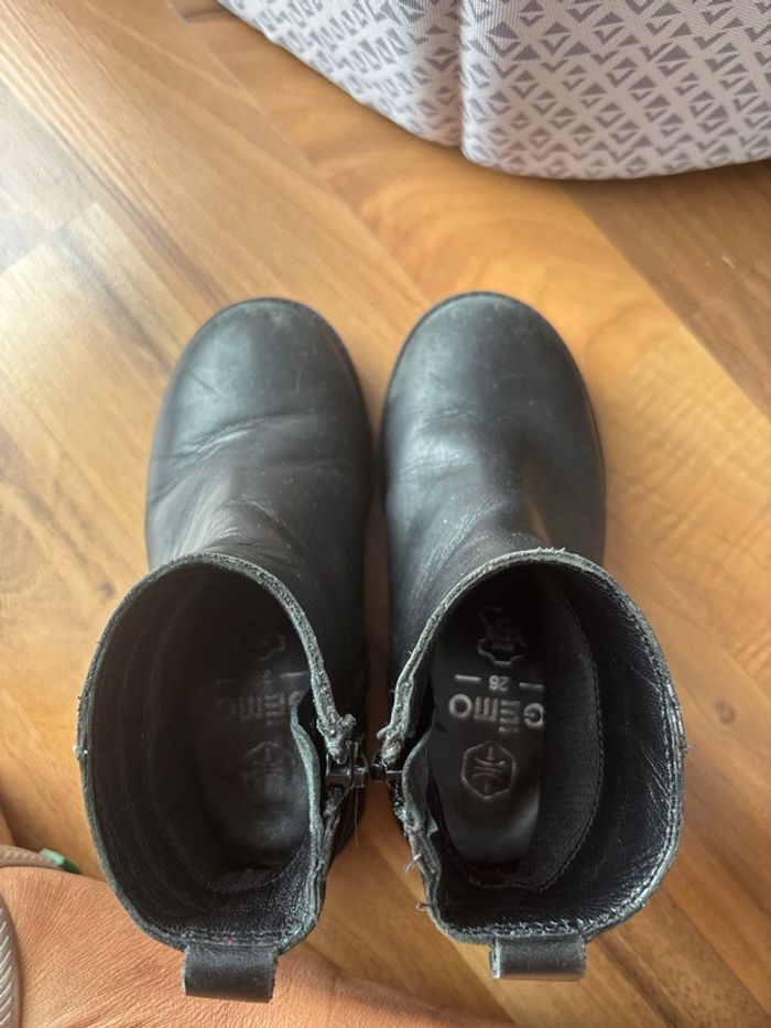 Bottines en cuir noir Gémo - photo numéro 8