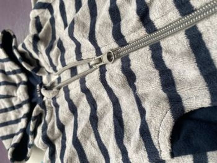 Gilet à capuche velours rayé - photo numéro 3