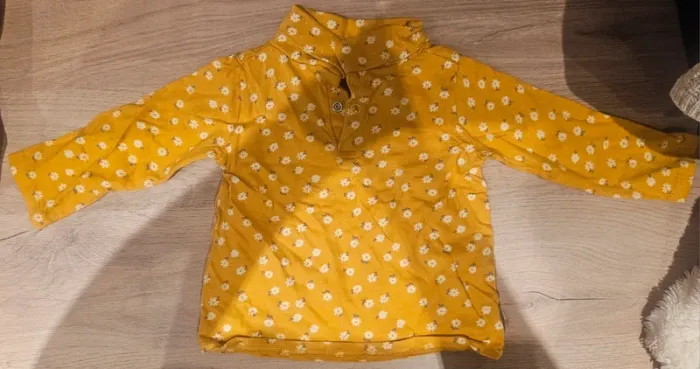 Chemise jaune tex baby 6 mois - photo numéro 2