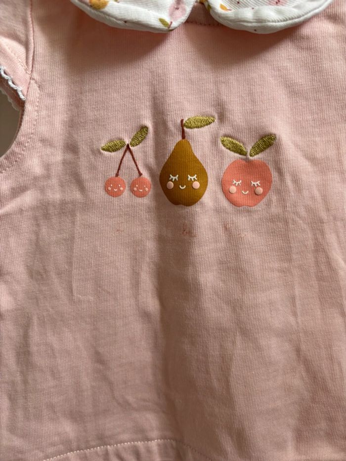 Pyjama été rose fruits Sergent Major 3 mois - photo numéro 3