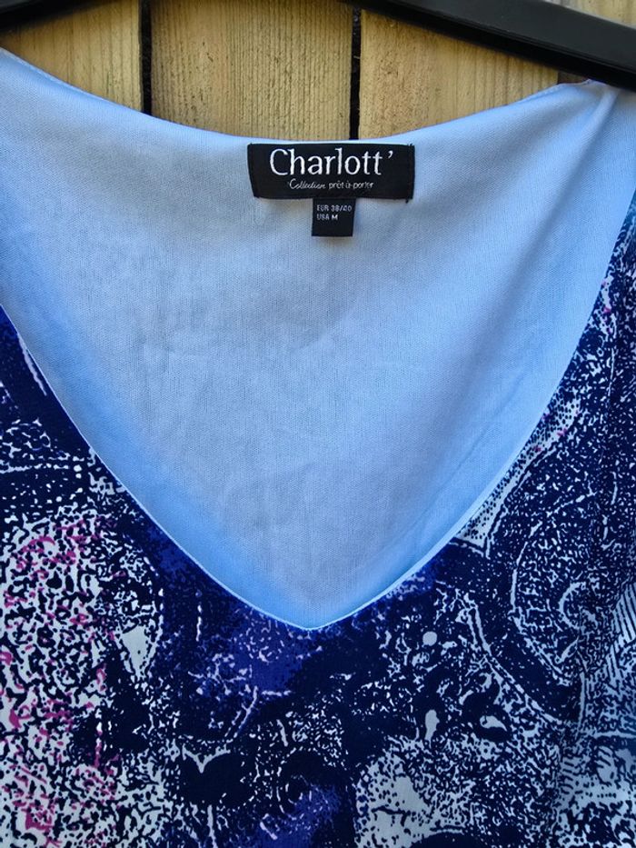 Robe chic drapée 🍒Charlott'🍒portée 1 fois Taille 38/40 - photo numéro 7
