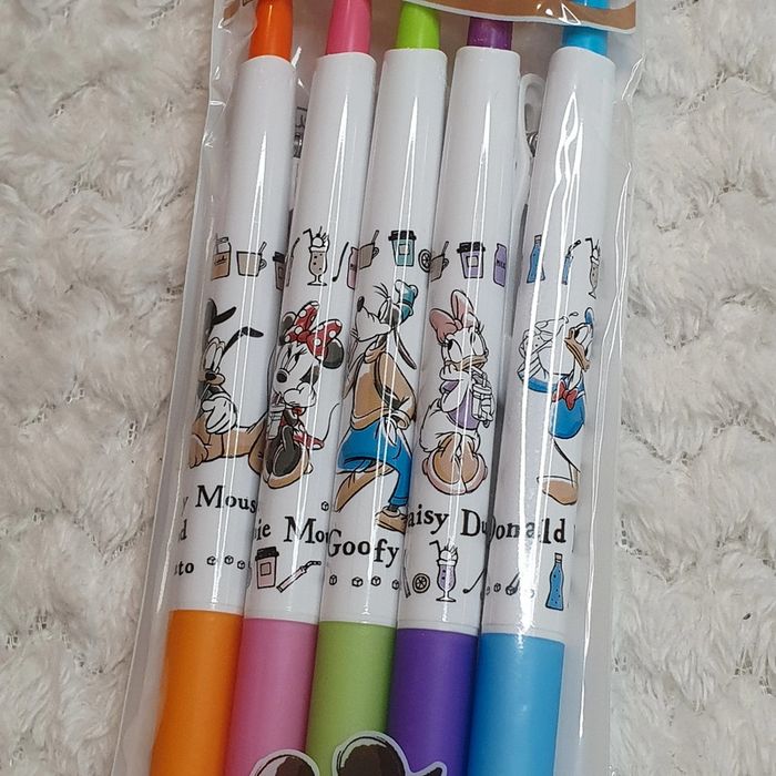 Stylo Japan Disney Store Juice Up Gel Pen 5pcs Set Mickey & Friends Latte - photo numéro 2