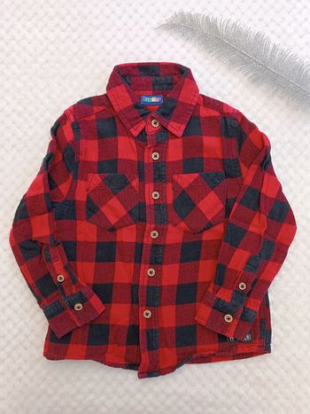 🔸Chemise à carreaux Manches Longues Lupilu – 4 ans 🔸