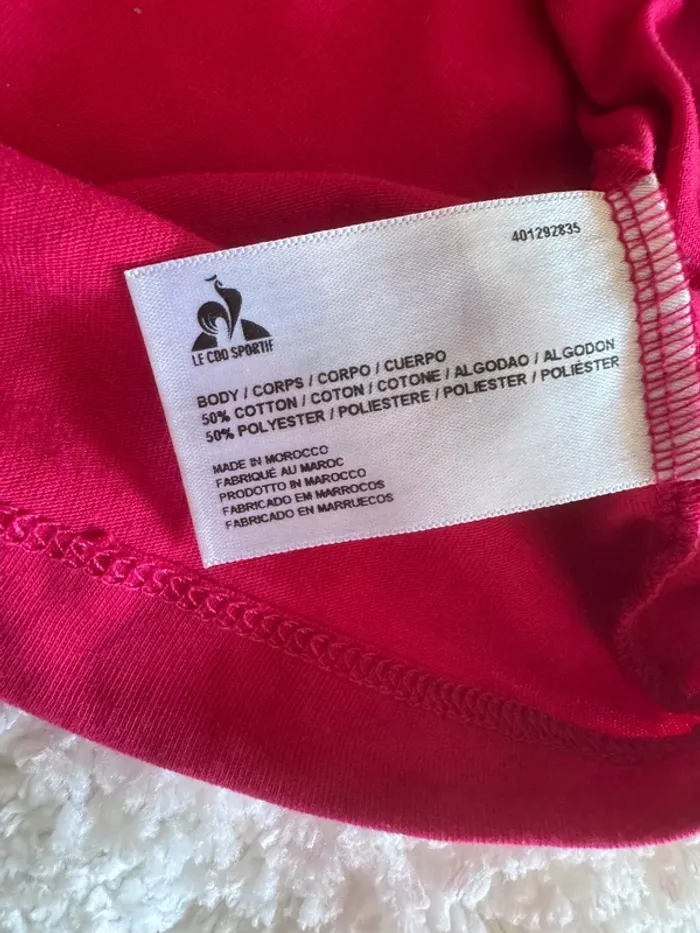 T-shirt fuchsia Le Coq Sportif – Taille M – Coupe féminine & dynamique - photo numéro 7