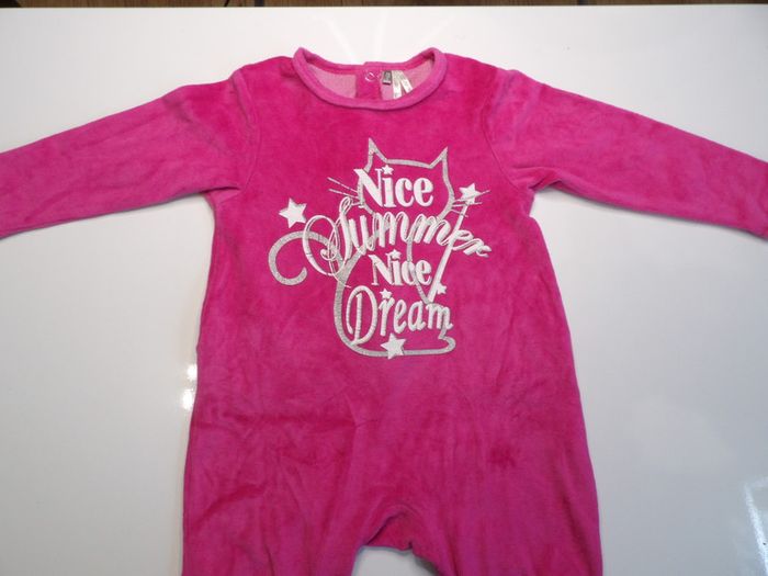 Pyjama velours fushia - 18 mois - orchestra - photo numéro 2