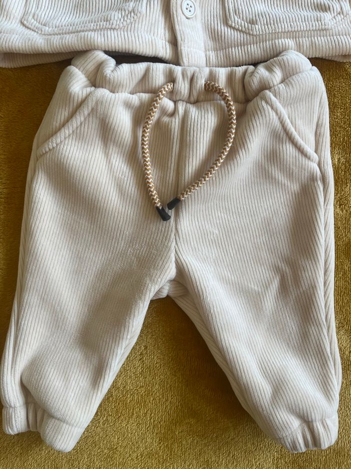 Ensemble velour beige bébé garçon - photo numéro 3