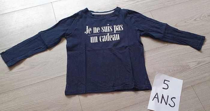 Maillot t-shirt manches longues 5ans garçon - photo numéro 2