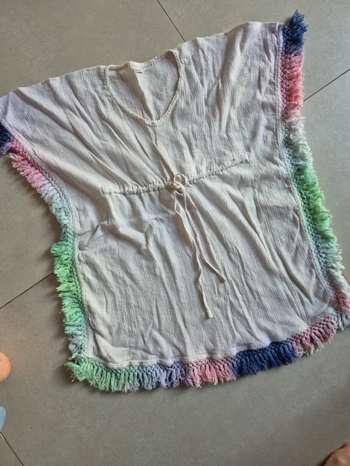 Robe de plage - caftan - isato coton