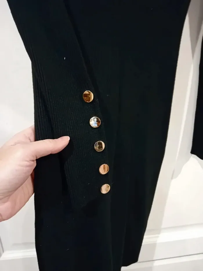 Robe côtelé noire stretch taille unique 36/38/40 neuf - photo numéro 3