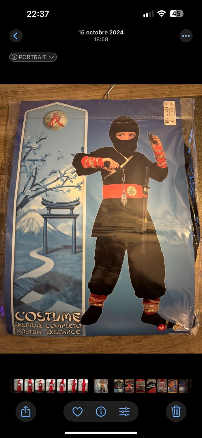 Déguisement ninja avec accessoires - photo numéro 2