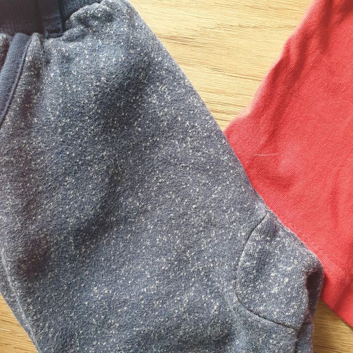 💚 Ensemble tee-shirt ML bas de jogging 12 mois Babibou #emyfleury_12moisgarçon - photo numéro 4