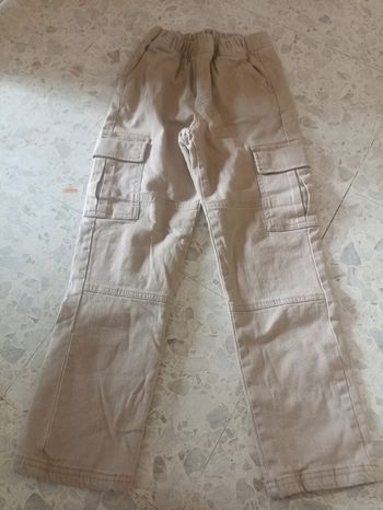Pantalon jeans cargo beige Kiabi 10 ans
