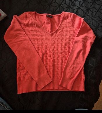 Pull fin taille s couleur corail