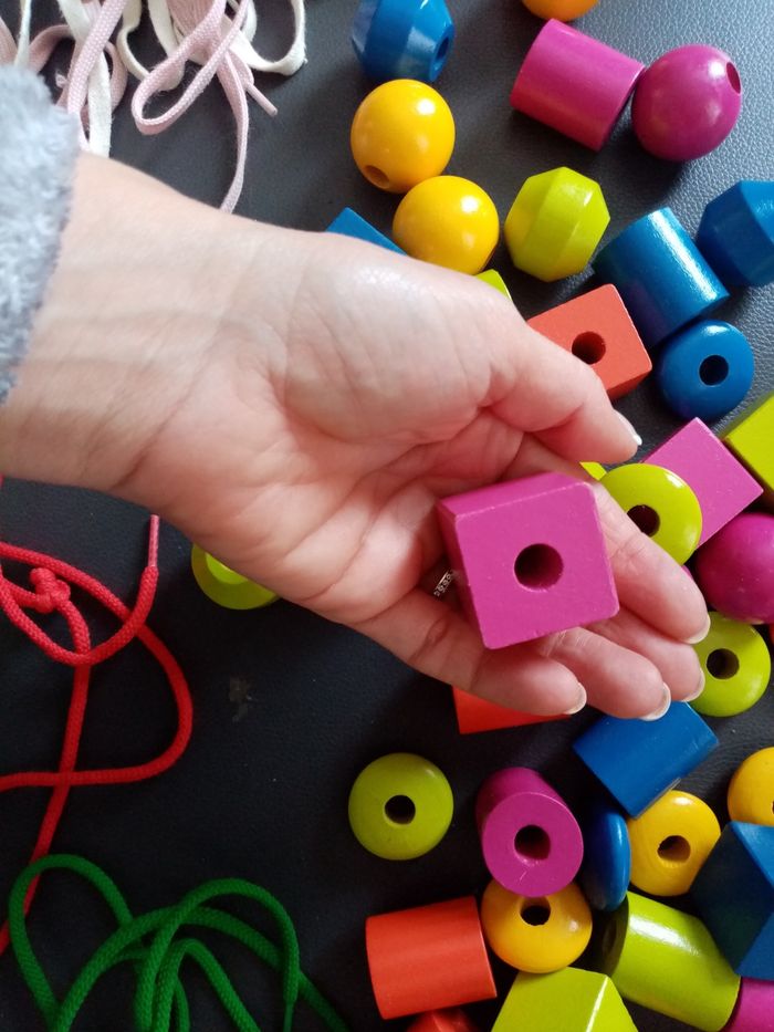 Lot de grosses perles en bois - photo numéro 4