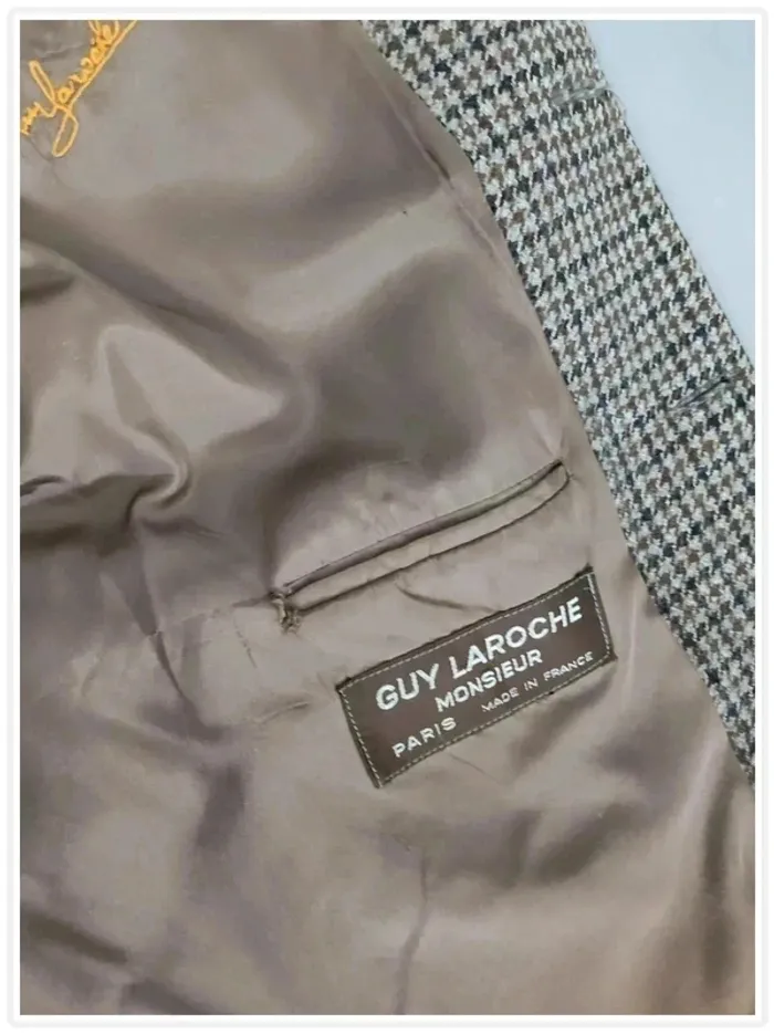 Veste Blazer vintage homme Guy Laroche – Style rétro chic T.M - photo numéro 8