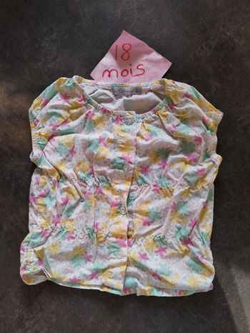 Blouse été fleurie 18 mois
