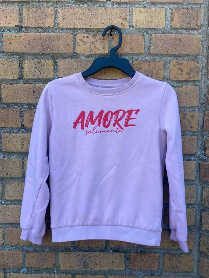 Pull rose Kiabi 10 ans