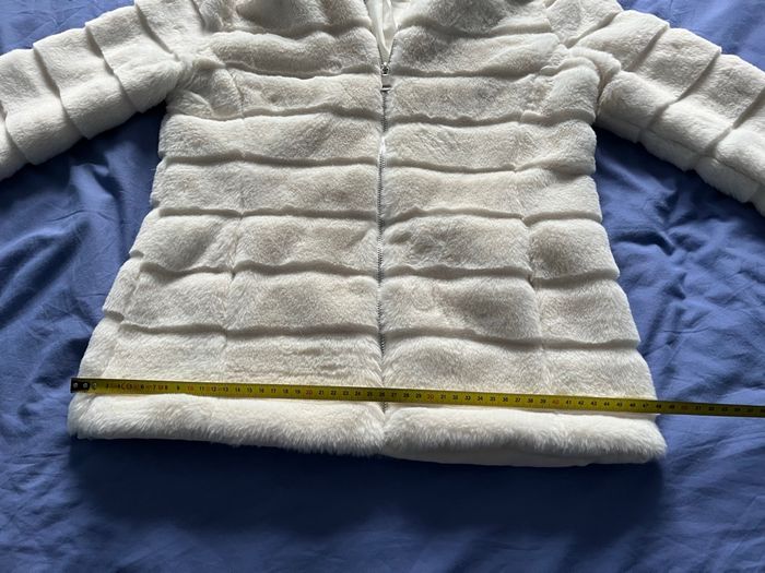 Veste fausse fourrure blanc cassé - photo numéro 4