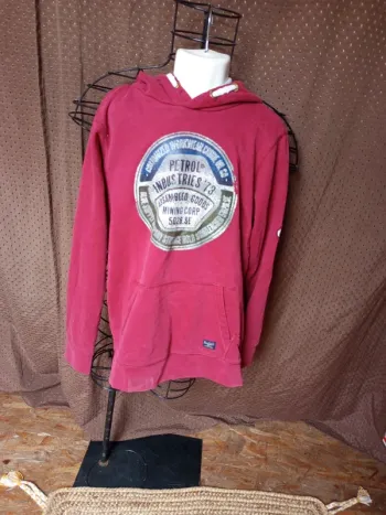 Pull a capuche pétrol taille 164