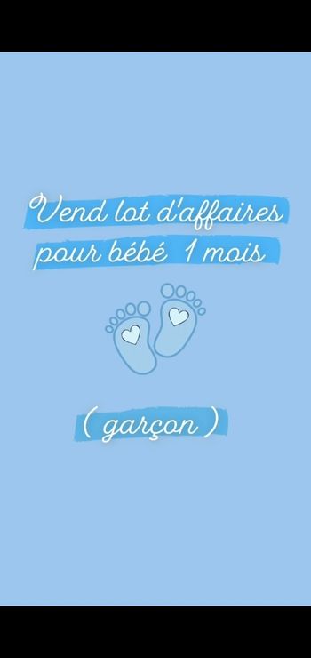 Lot de vêtements  garçon  1 mois