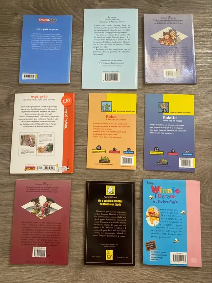 Lot de 9 livres enfants 1ère lecture cp ce1 vacances - photo numéro 2