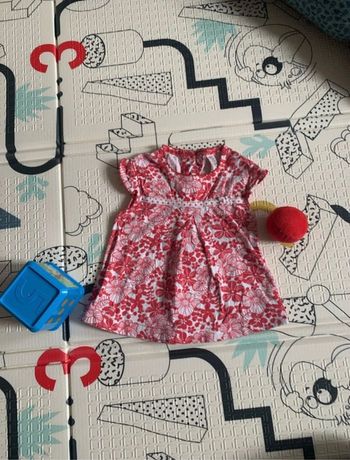 Robe manches courtes 68cm, coton bio