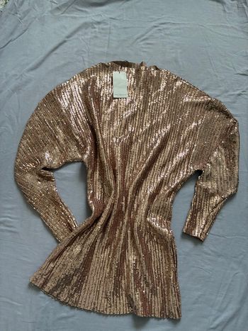 Robe occasion rose gold Zara taille M