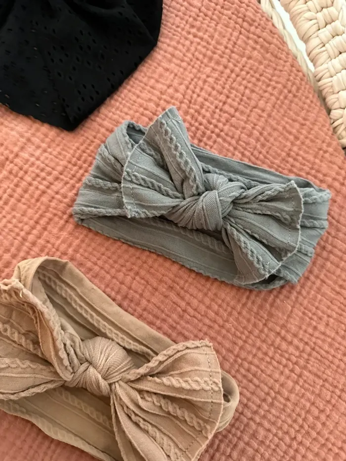 Lot de 2 bandeaux 1 bonnet - photo numéro 3