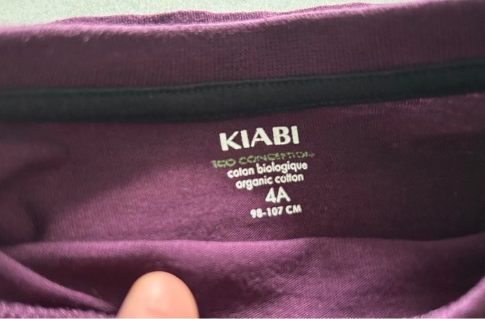 Tee shirt manches longues violet Kiabi 4 ans - photo numéro 2