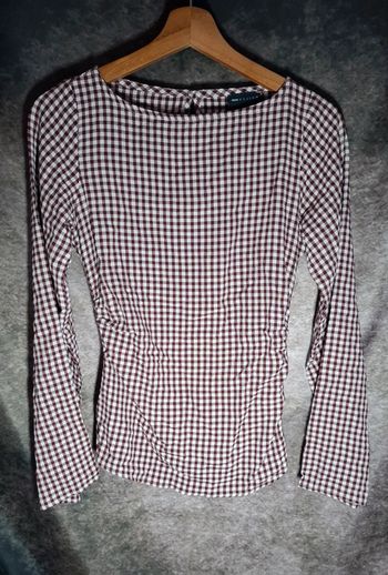 Top vichy marron