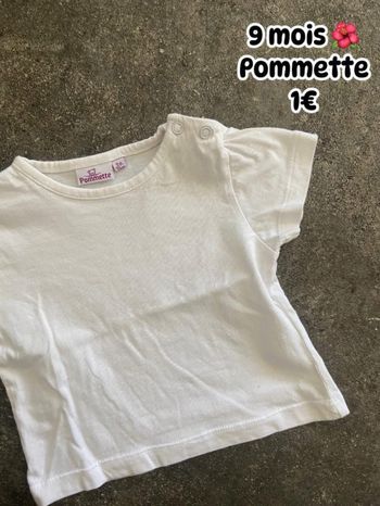 T-shirt 🌺 9 mois 🌺 Pommette