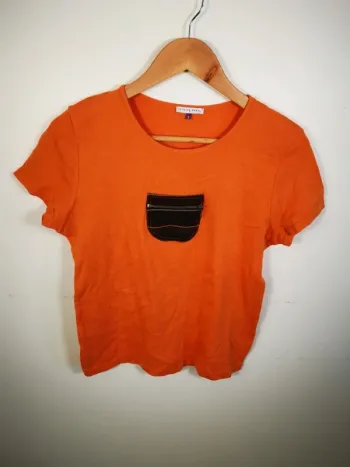 C34 t-shirt orange Patrice Breal T3