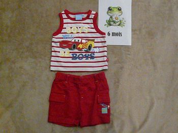 Ensemble Disney Car’s 2 pièces 6 mois