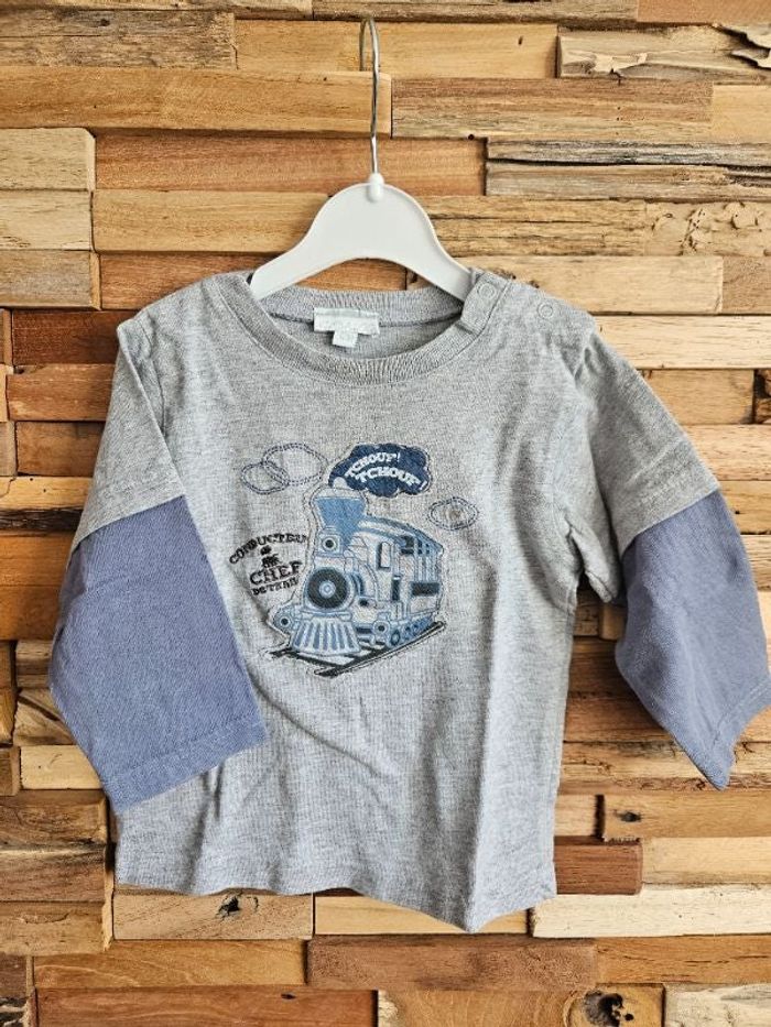 Tee-shirt manches longues garçon 12mois