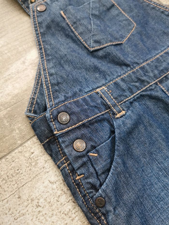 🌺Salopette short Obaibi 6mois jean denim bleu foncé - photo numéro 7